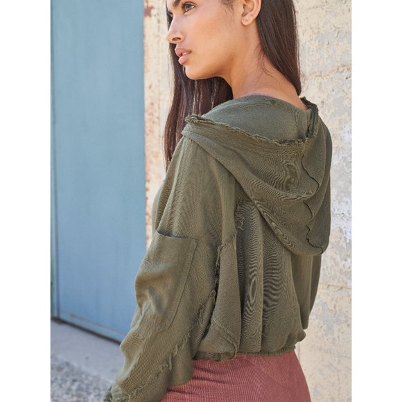 NWT FP Movement Windy Meadows Hoodie / Cargo Khaki - Picture 2 of 7